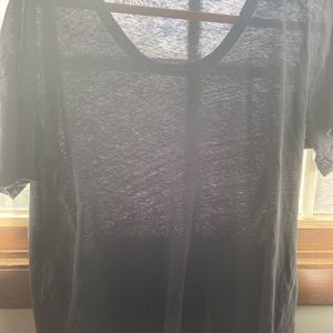 American Eagle black oversized distressed true tee NWOT